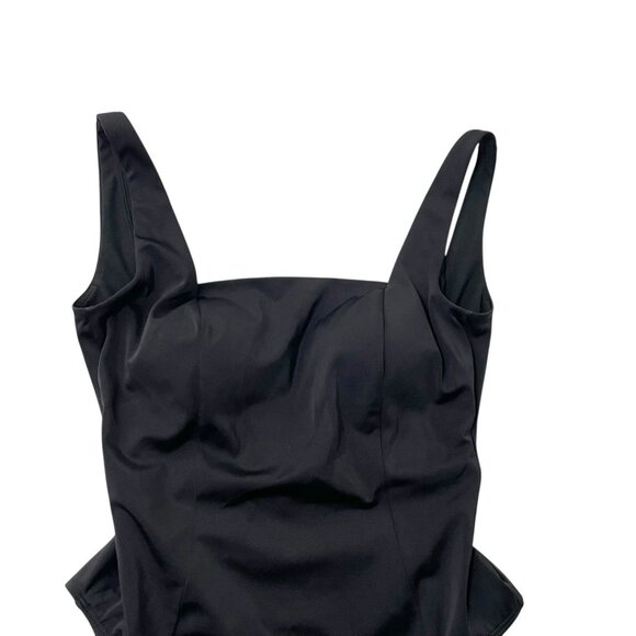 BODEN Square Neck One Piece Bathing Suit Swimsuit Classic Black size 4 - Picture 2 of 7